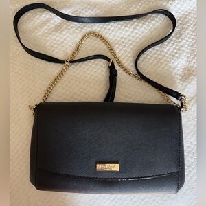Kate Spade Black Crossbody with Gold Chain